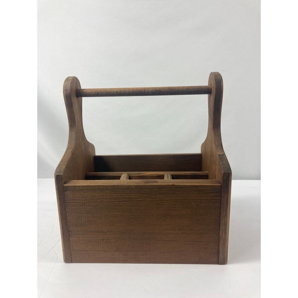 Vintage Farmhouse Wood Utensil Holder